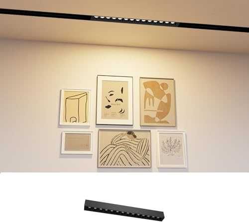 SCON 26 Pack 15W Adjustable CCT Linear LED Spotlight Lamp Head, 24V Magnetic Track Head, 3 CCT for Recessed/Ceiling Track Lighting Systems, Track Lighting Fixture for Kitchen Living Room Office