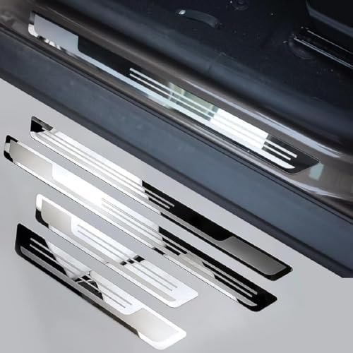 4 Piezas Protectores Umbral Puerta para Mercedes-Benz W219 CLS 280 CLS 300 W211 E200 E220 E240 E250 E270 2002-2010, Acero Inoxidable Placas Estribo Resistentes Accesorios Decorativos Interiores