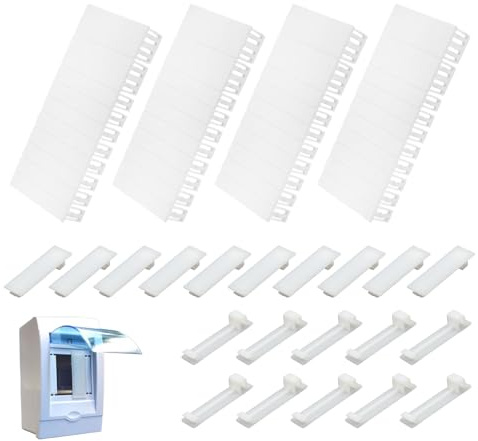 24 Piezas Cubiertas Modulares para Cuadro Eléctrico, Tapas Ciegas 6TE Ampliables 12TE, Compatibles con F-Tronic Hager Hensel, Obturadores para Caja