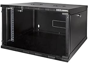 LogiLink W06A54B ECO Wandschrank 6HE (560mm Tiefe), Flat Pack (unmontiert), 48,26 cm (19 Zoll) schwarz