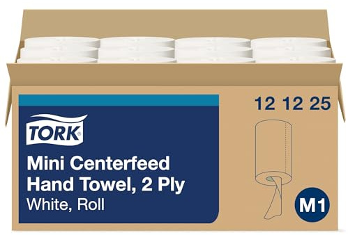 Tork Basic Mini Centerfeed Paper Towel White M1, High Absorbency, 12 x 266 Sheets, 121225