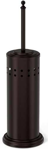 DOWRY Anti-Hand Off Toilet Plunger with Holder for Bathroom,Powerful Efficient Force Suction Cup,Heavy Duty, Deep Cleaning Bronze