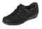 Cushion Walk Women's EEE Shoes Lightweight Touch Fastening Loafers, Trainers, Casual Work Office Comfort Shoes (5 UK X-Wide, Black)