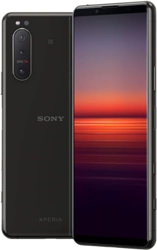 Sony Xperia 5 II 5G Smartphone (15.5 cm (6.1 Inch) 21:9 CinemaWide FHD+ HDR OLED Display, Android 12, SIM Free, 8 GB RAM, 128 GB Memory, Black (Renewed)