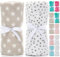 LeerKing Unisex Babydecke 2er Pack Jungs Mädchen Kuscheldecke Krabbeldecke Babybettwäsche Kinderwagen flauschig für Neugeborene Weiche Decke 100cmx150cm Grau+Weiß