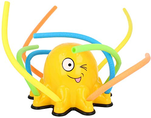 COM-FOUR® Wassersprinkler für Kinder - Oktopus Sprinkler für großen Wasserspaß im Garten - bunter Rasensprenger [Farbauswahl variiert] (01 Stück - Oktopus)