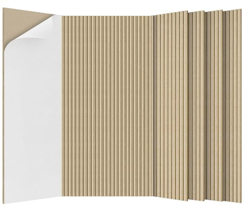 5 Pack Acoustic Panels,47.2x23.6x0.4 inch Acoustical Wall Panels,Large Soundproof Panels,Self-Adhesive Sound proof Panels for Walls,Acoustic Treatment for Recording Studio&Office,Camel