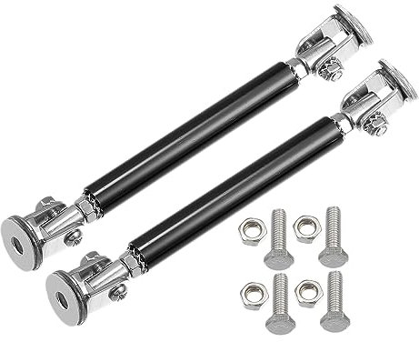 A ABSOPRO 2 Stück Auto Vorne Stoßstange Lippensplitter Domstrebe 3-5 75mm Schwarz