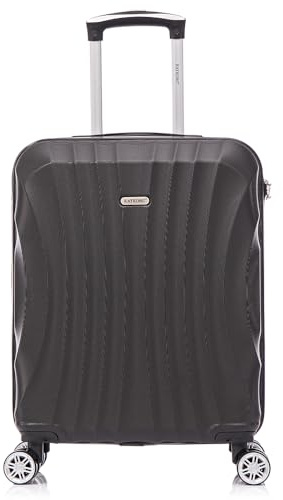 RAYKONG Maleta de Cabina ABS 55x40x20cm (40L) - Maletas de Viaje Pequeñas Ligeras 20 Pulgadas - Negro