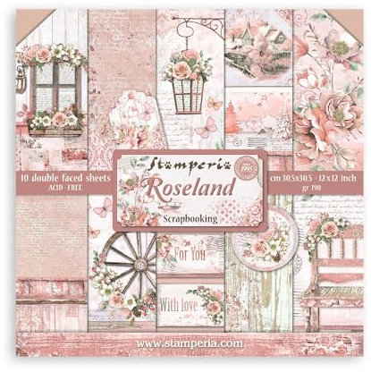 Scrapbooking Pad 10 sheets cm 30,5x30,5 (12x12) - Roseland