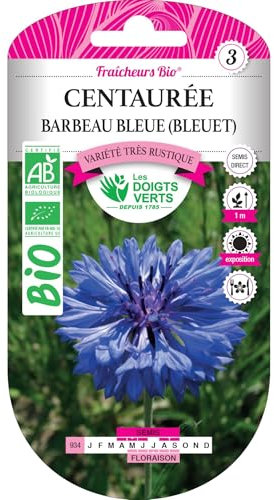 Les doigts verts Graines centaurée Barbeau Bleue Bleuet Bio