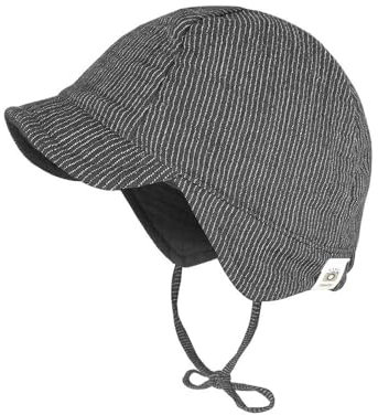 maximo GOTS Baby-Schildmütze Musselinstoff, Bindeband, Futter, UV Musselin