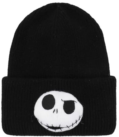 Bioworld Nightmare Before Christmas 3D-Plüsch-Mütze Jack Skellington mit hohem Bündchen, Schwarz, Nbc Jack Skellington, Einheitsgr��e