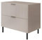 3E 3xE living.com Badezimmerschrank, Kaschmir + schwarzer Griff, 80 x 77 x 46 cm