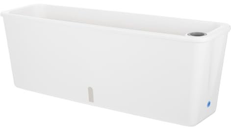 Abaodam Macetero Autorriego Rectangular con Sistema De Drenaje para Plantas De Interior y Exterior Jardineras Estrechas para Balcón y Alféizar para Hierbas y Flores