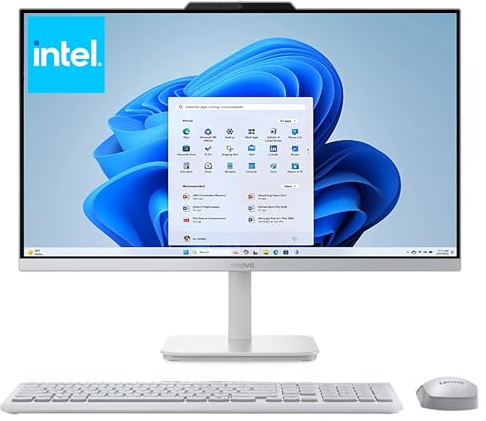 Lenovo 24 FHD All-in-One Desktop Computer for Home & Office, Intel Processor, 8GB RAM, 128GB PCIe SSD, WiFi 6, Bluetooth 5.2, HDMI, Business AIO, Vent-Hear, Wireless Keyboard & Mouse, Windows 11