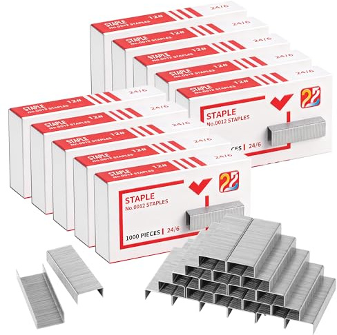 Lot de 10000 Agrafes 24/6 pour agrafeuses manuelles et électriques