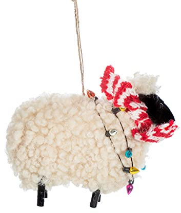 Sass & Belle Sheep in Scarf Felt Decoration