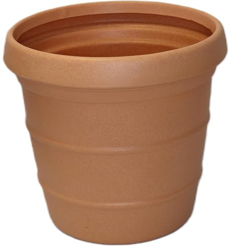 Trifibre | Classic Roto Moulded 66cm Heavy Duty Outdoor Planters (Terracotta) | Large Plastic Plant Pot 140L | Frost Proof & UV Resistant | Lightweight Outdoor Planter for Gardens, and Patios