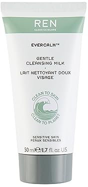 REN Clean Skincare Evercalm™ - Leche limpiadora suave, tamaño de viaje, 50 ml