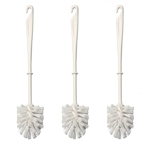 Toilettenbürste Klobürste Ersatzbürste WC Bürste für Toiletten Klosett Weiß für Garnitur Standard 36 x 8 cm (3 Stück)