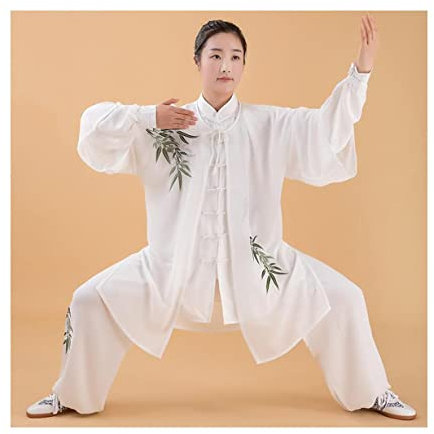 Bequeme Leistung Jacke Hose Dame Kung Fu Wushu Kampfsport Uniform Frauen Soft Tai Chi Anzug Orientalische Übungskleidung (CS 2)