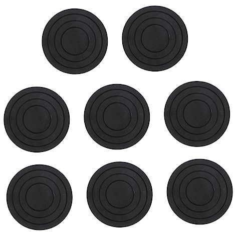 Housoutil 8piezas Almohadillas Antivibración para Pies De Lavadora Negro Protector De Piso para Refrigerador Bandeja para Lavadora Uso Lavandería