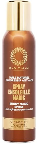 BOTAN Cosmetics - Spray Autoabbronzante Progressivo Anti-età 125 mL - Abbronzatura Naturale e Satinata - Vegano e Senza Alcol