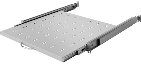 Stalflex 1U Server Rack Shelf - 19 Inch Pull-out Vented Mounted Shelves for Excellent Air Condition - Cantilever Wall Rack - Universal for All Network Cabinets, Racks & Shelves - Cabinet Shelf