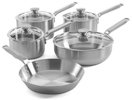 Samuel Groves Stainless Steel Cookware, PFAS-Free, Induction Compatible, Oven Safe, Dishwasher Safe, UK Made (20cm/3Litre Saucepan & Lid)