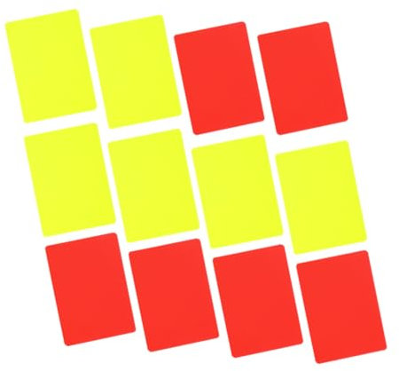 MUSISALY 12 Stück Schiedsrichterkarten Für Fußball Standard-schiedsrichterkarten Aus PVC Wiederverwendbar Und Tragbar Für Trainer Und Schiedsrichter