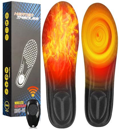 Beheizbare Sohlen mit Fernbedienung Beheizte Einlegesohlen Akkubetrieb Thermosohlen Heizung Warme Einlegesohlen Drahtloser Beheizte Schuheinlagen Sohlenwärmer Wärmesohlen Fußwärmer Schuheinlagen