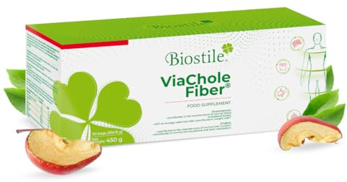 Biostile ViaChole Fiber – Miscela di fibre da 450 g con glucomannano, colina e inositolo per supportare i livelli di colesterolo e la perdita di peso