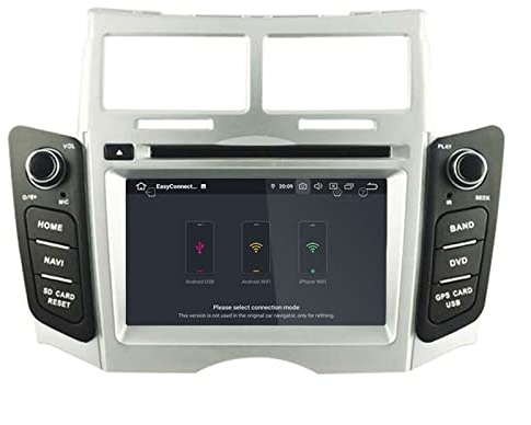 Pizgear Wifi GPS Navigation Stereo 2 Din Bilradio 4G 64G Multimedia DSP IPS Android 10.0 Bil DVD-spelare Passar, for Toyota, Yaris 2005-2011 Bilmultimediagränssnitt(WITH DSP)