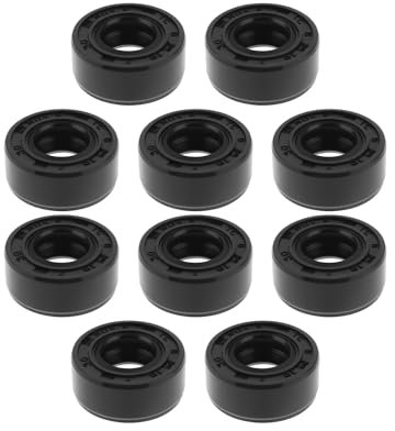 OTOTEC 10 Pièces Joint d'étanchéité D'arbre à Double Lèvre en NBR avec Ressort en Nitrile Butadiène 8 X 16 X 7 Mm