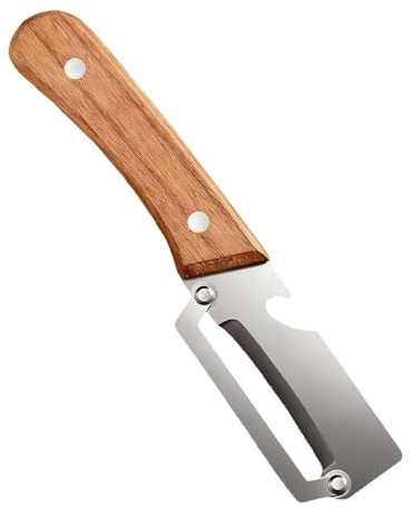 En fruktskalare och grönsaksskalare i rostfritt stål med ergonomiskt handtag | 2-i-1 potatis- och zucchiniskrapa av rostfritt stål lämplig för gurkor, zucchini, aubergine, restaurang, hemma,