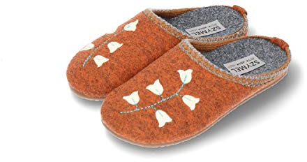 SZYMEL Chaussons en Feutre pour Femmes | Fait Main en UE | Design Confort Qualité | Tailles: 36-41