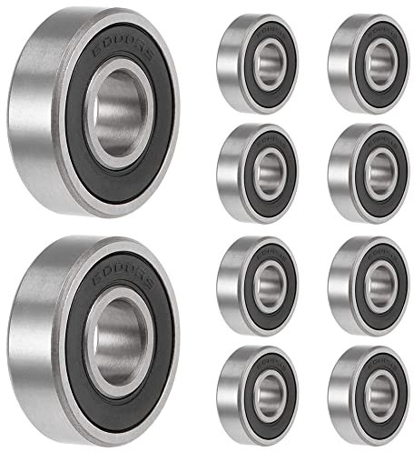 10 Stück 6000-2RS Kugellager 10 mm x 26 mm x 8 mm doppelt geschützte Rillenkugellager für DIY, Drehbänke, Motoren, 3D-Drucker, Fräsmaschinen, verschiedene mechanische Geräte, etc.