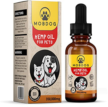 MOBDOG Hemp Oil for Dogs UK 350,000mg- Dog Calming Product with Omega 3, 6, 9 – Pure Bliss in Every Drop -Promoting comfort, Joint Health, & Digestion