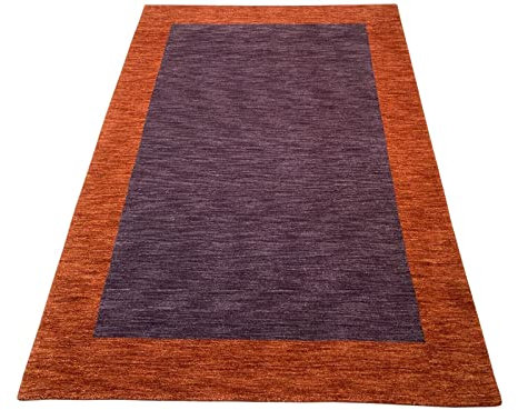 Orientmatta Gabbeh Loom lila orange matta 100 % ull 165 x 235 cm Debbich