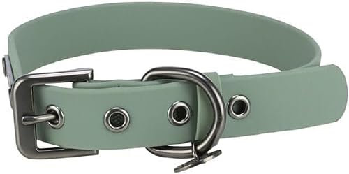 TRIXIE Hunde-Halsband CityStyle L: Halsumfang 45-52cm/25mm Salbei - Hochwertiges PVC Halsband für große Hunde, verstellbar, wasserabweisend & abwischbar, 1971719
