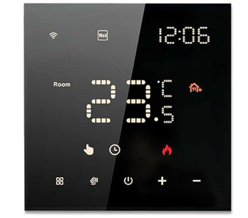 Smart Tuya WiFi-Thermostat, Wasser-Fußbodenheizung und Boiler 2 in 1 digitaler Sprachsteuerung 3A programmierbares LCD TouchscreenTemperaturregler intelligenter Wandthermostat