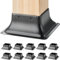 VEVOR 10er-Set Aufschraubhülse 153x153x62mm Pfostenträger Kohlenstoffstahl Pfostenschuh Pfosten Pfostenunterlage Bodenhülse Stützenfuß Ideal für Verandageländern, Pergolen und Säulen