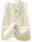 CheChury Teddy Fleece Weste Damen Leichte Weste Fleeceweste Herbst Winter Warm Ärmellos Westen Leicht Casual Einfarbig Damenweste Herbstmantel Pelzjacke Knöpfen Plüschweste Mit Taschen V-Ausschnitt