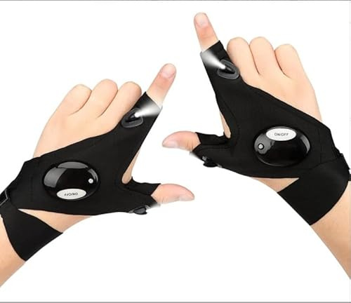 Homirty Guantes De Linterna Led, Regalos para Hombres,Guantes Led Pesca,Luces para Pescar,Guantes De Pesca,Accesorios De Pesca,Regalos para Hombre Navidad,Hombre Regalos Papa Novio Padre