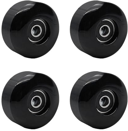 DONGKER Roues de Skateboard,4 Roues De Croisière 52 Mm 95a avec Roulements pour Piscines en U,Ralentisseurs,Nids-de-Poule,Routes de Gravier,Routes Carrelées
