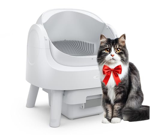 PetPivot Self-Cleaning Cat Litter Box with Open Design, Automatic & Manual Modes, Instant Cleaning & Easy Scooping, Ideal for Large Cats, Suitable for Multi-Cat Households