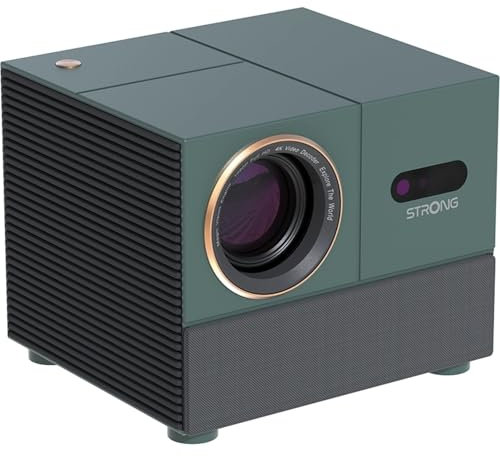 Strong MIRA1 Video Proiettore Smart Ufficiale Google TV 1080P Con Supporto 4K, Auto Focus & Keystone, Wifi Bluetooth Portatile Proiettore Esterno Per Ios/Android/Home Cinema