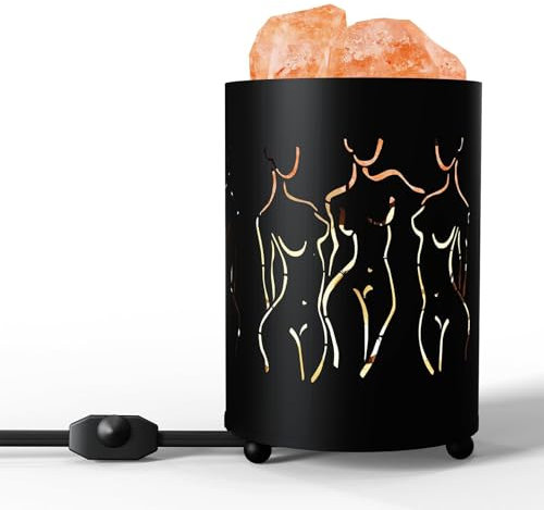 TRUYOK Salzkristall Lampe mit Salzbrocken Salzkristalllampe Stimmungslicht Salzsteine Salzlampe Kristal Lampe inkl LED Leuchtmittel Salzkristallleuchte Natursalz aus dem Berg