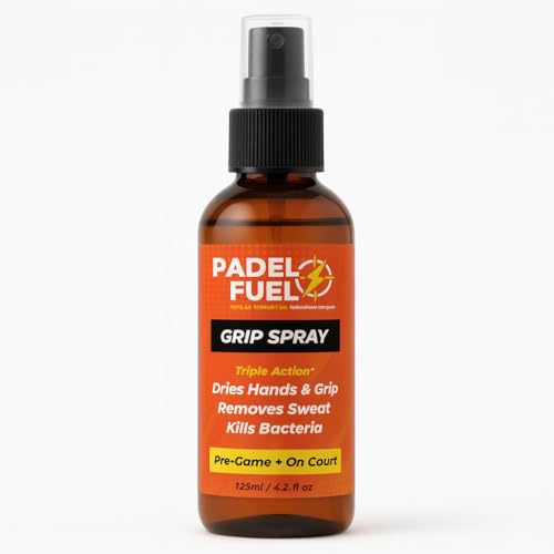 Padel Fuel Grip Spray – Triple Action Quick-Dry Formula – Anti-Slip Hand Spray for Padel, Tennis, Pickleball & Racket Sports – Long-Lasting Grip, Pocket-Sized Bottle (125ml)
